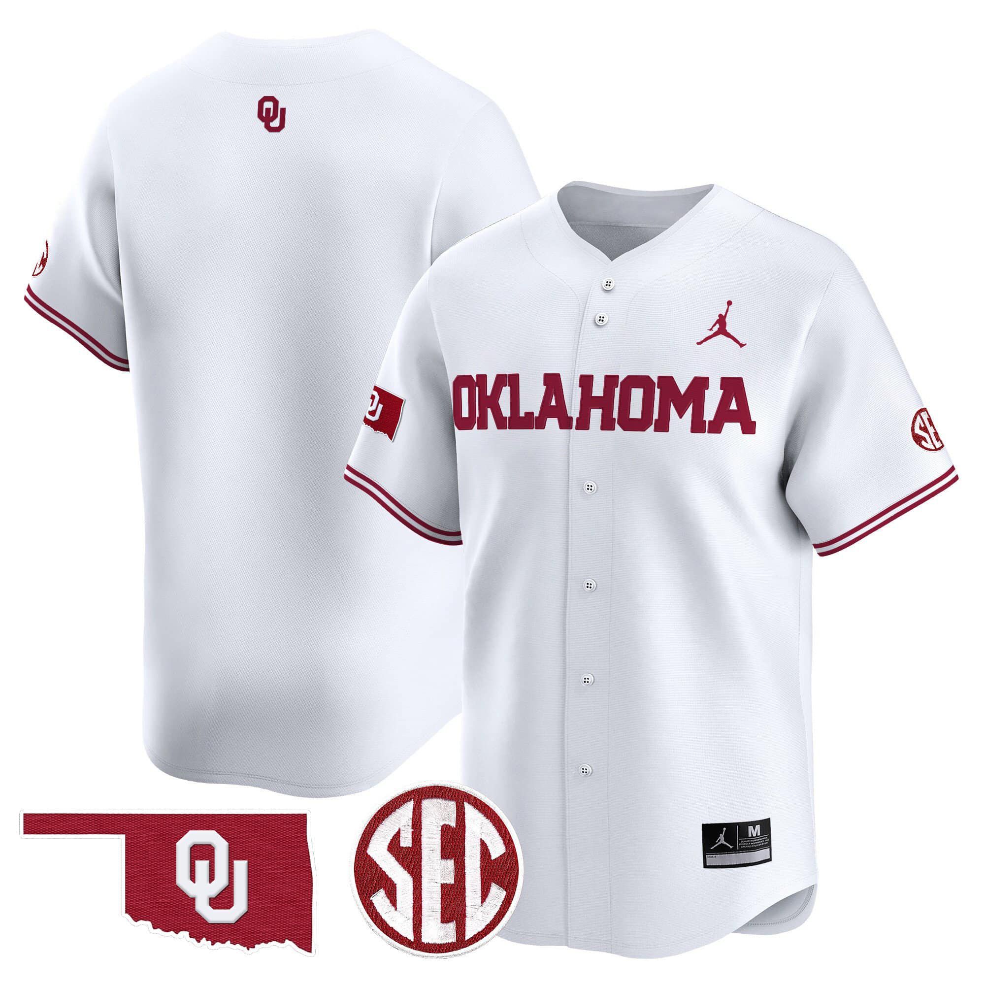 Men Oklahoma Sooners Blank White 2024 Vapor Premier Limited NCAA Jersey